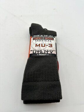 Omni-Wool Tactical MU-3 Utility Boot Socks Womens Small 4-7 Merino Wool Gray